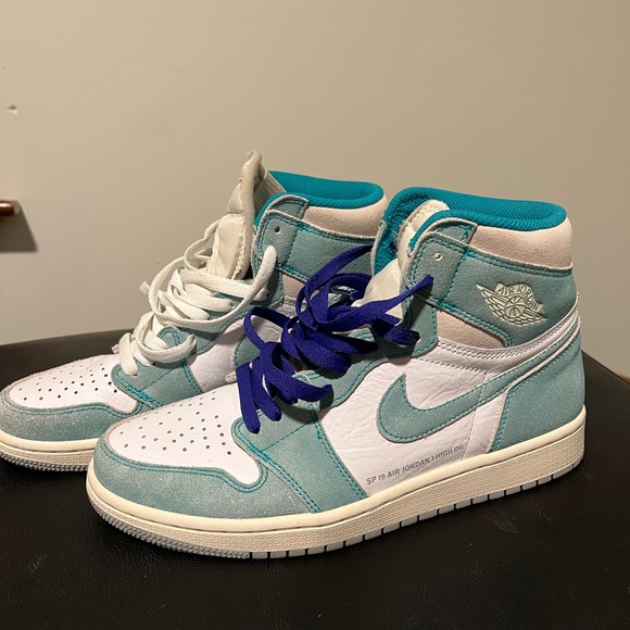 turbo green jordan 1 with purple laces